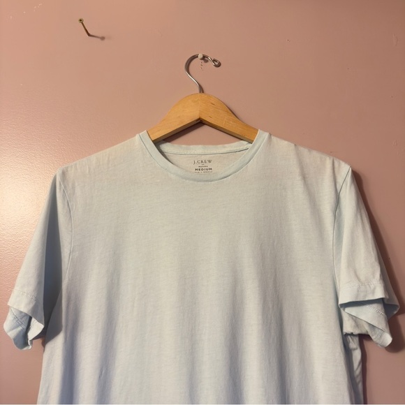 J.Crew Crewneck Shortsleeve Shirt Light Blue Women Size M - Picture 2 of 8